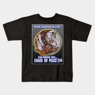 CHAOS OR PEACE - yin and  yang Kids T-Shirt